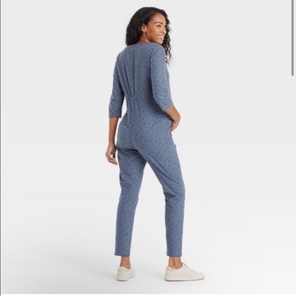 The Nines By Hatch Button-Front Maternity Jumpsuit - image 2